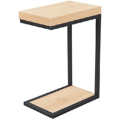modern end lamp side table metal frame natural oak