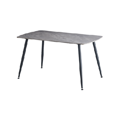 modern rectangular faux marble ceramic top kitchen dining table 140cm black