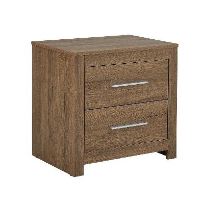 modern wooden bedside side table nightstand - dark oak