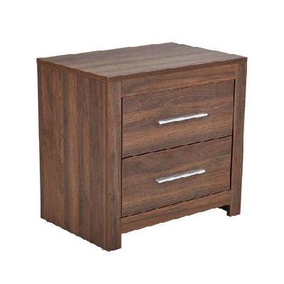 modern wooden bedside side table nightstand - walnut