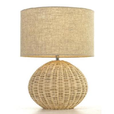 mohan modern table desk lamp light rattan sand