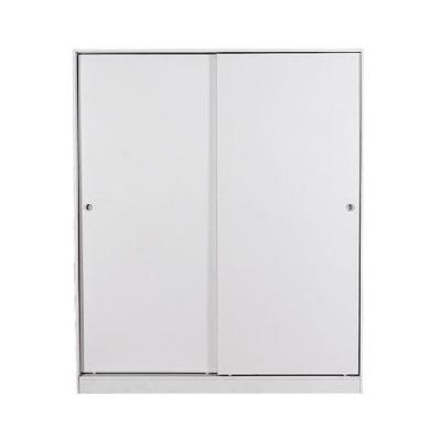 multi-purpose built-in modular sliding door wardrobe closet clothes storage - white