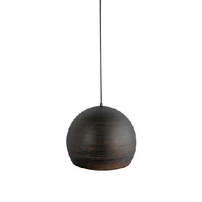 marga contemporary dome shape asymmetrical patterns metal pendant light lamp large - brown