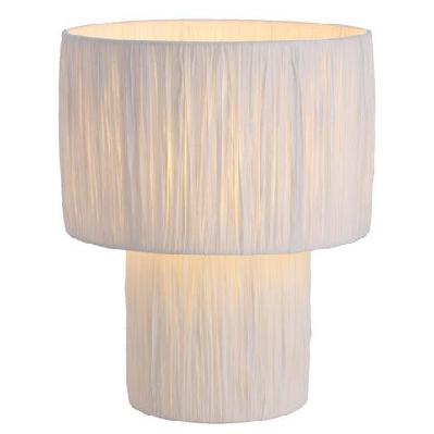 nativa modern table desk lamp light metal raffia white natural