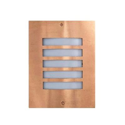 ned wall light surface mounted es rectangular copper ip54 grilled mask opal diffuser