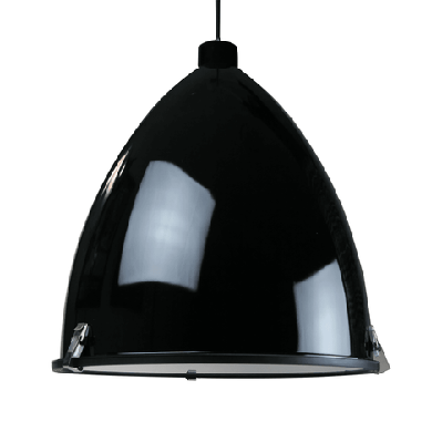 nelom classic industrial metal pendant light lamp - black