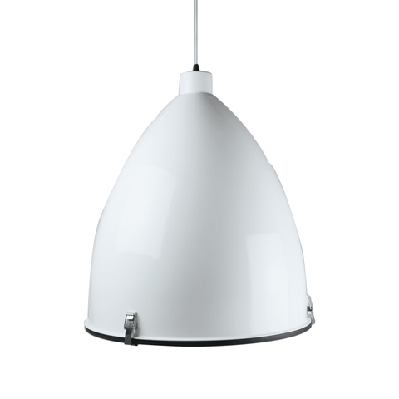 nelom classic industrial metal pendant light lamp - white