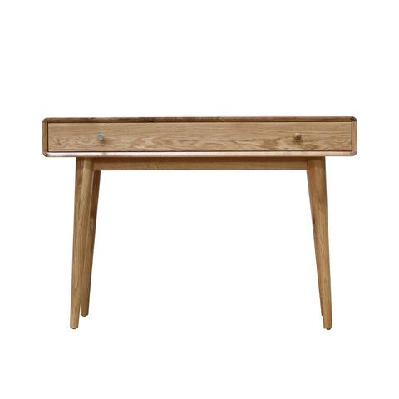 niche console hallway entry wooden table with drawer - natural