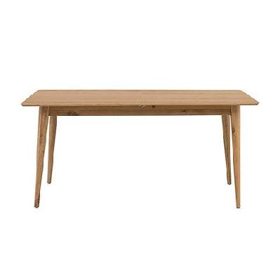 niche extension rectangular wooden dining table - 160-210cm - natural