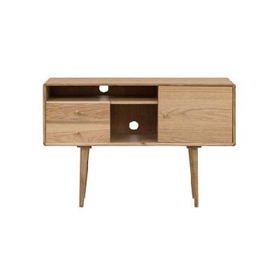 niche scandinavian wooden small highboard buffet unit sideboard storage cabinet - natural