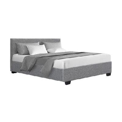 nino bed frame fabric - grey double