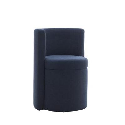 nixie barrel fabric accent relaxing dining chair navy blue
