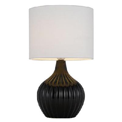 nord modern table desk lamp light fabric ceramic black white gloss