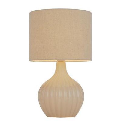 nord modern table desk lamp light fabric ceramic cream gloss