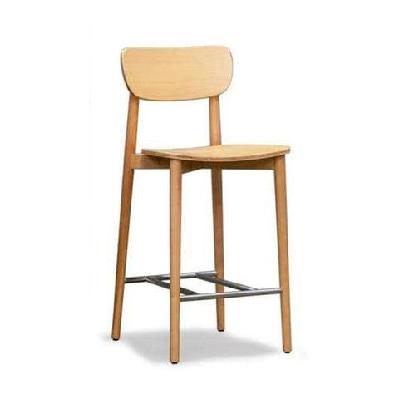 nord notodden bar stool 65cm - natural frame - natural timber seat
