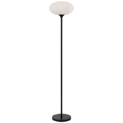 nori modern standing floor lamp light glass metal opal matt black