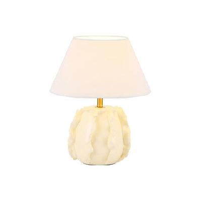nova ceramic base fabric shade table desk lamp light butter cream