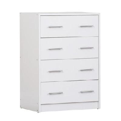 nova chest of 4-drawer tallboy storage cabinet - white