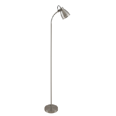 nova contemporary standing floor lamp light metal nickel