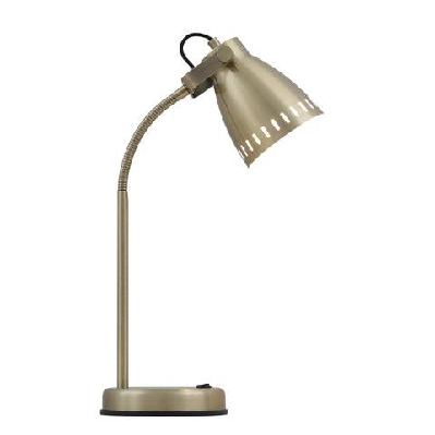 nova contemporary table desk lamp light metal antique brass