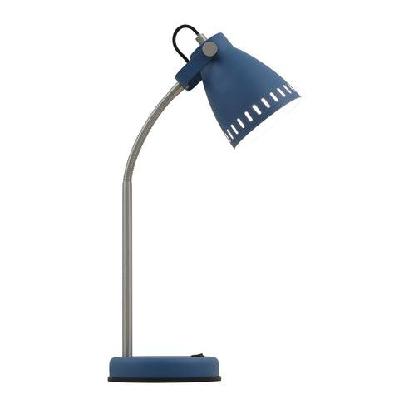 nova contemporary table desk lamp light metal blue