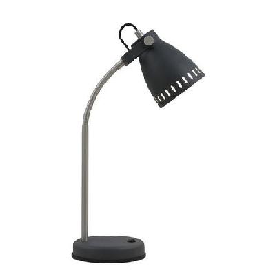 nova contemporary table desk lamp light metal dark grey