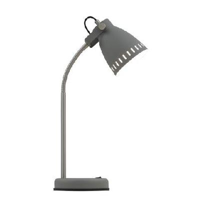 nova contemporary table desk lamp light metal grey