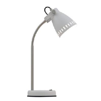 nova contemporary table desk lamp light metal white