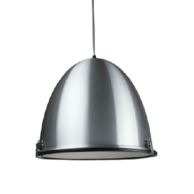 orlyn classic industrial metal with acrylic cover with frosted diffuser pendant light lamp - aluminium