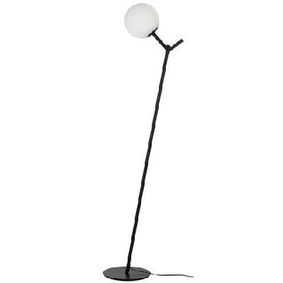 ohh modern standing floor lamp light glass metal black opal matt