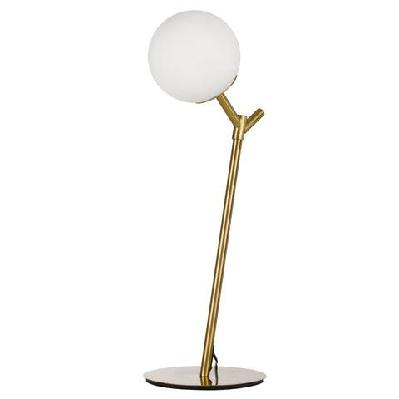 ohh modern table desk lamp light glass metal opal matt antique gold