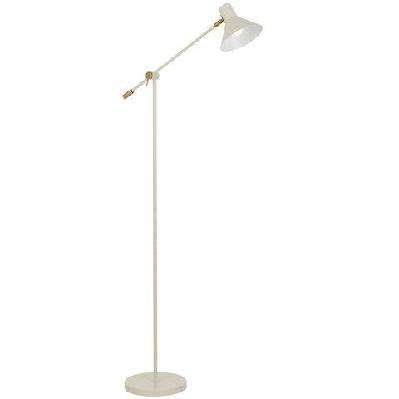 olav modern standing floor lamp light metal beige satin