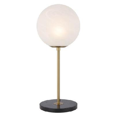 oliana contemporary table desk lamp light metal marble glass antique gold black marble alabastro