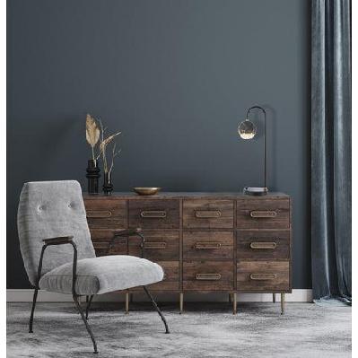 oneta modern table desk lamp light metal acrylic black marble clear black 