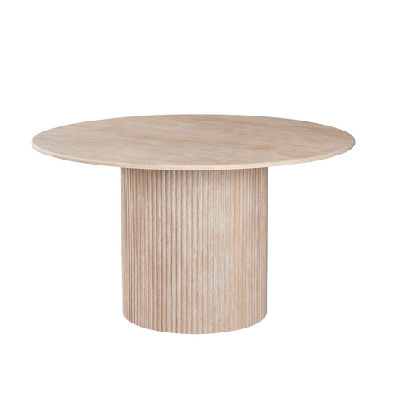 orazio faux marble wooden frame kitchen dining  table 130cm travertine
