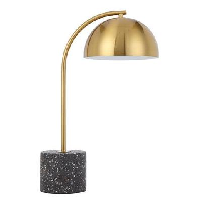 ortez vintage table desk lamp light metal terrazzo antique gold black terrazzo