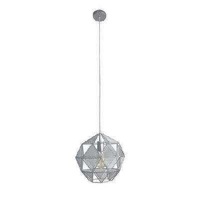 oslo geometric hanging pendant light - chrome