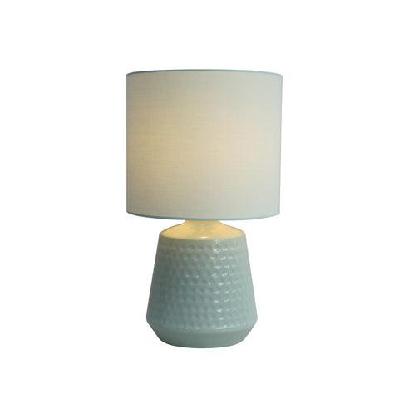 osso classic touch metal table lamp light fabric shade - green