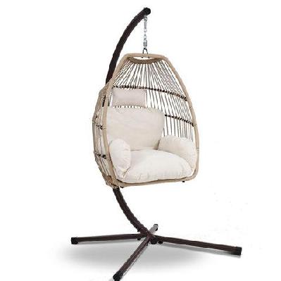 outdoor furniture egg hanging swing chair stand wicker rattan hammock