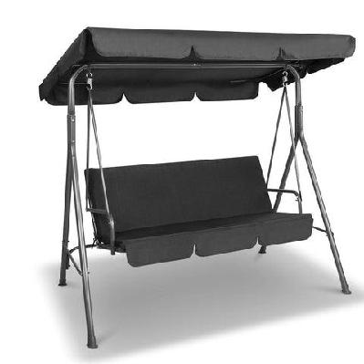 outdoor furniture swing chair hammock 3 seater bench seat canopy black