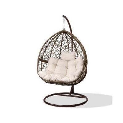 outdoor hanging swing chair - brown
