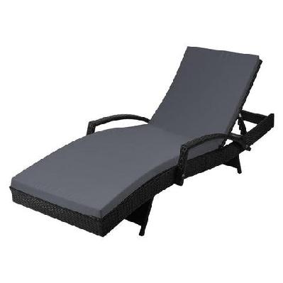 outdoor sun lounge - black