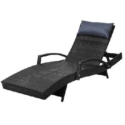outdoor sun lounge furniture day bed wicker pillow sofa set 