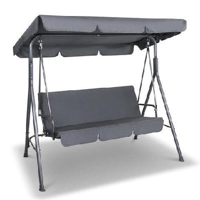 outdoor swing chair hammock bench seat canopy cushion furniture grey