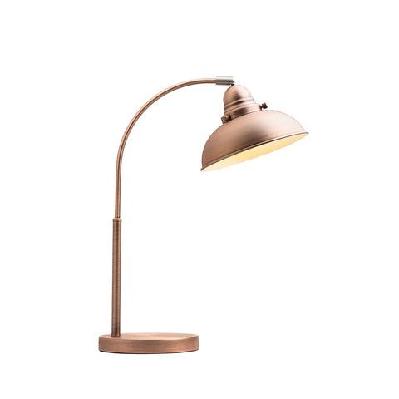 oxford modern scandinavian curved arc table lamp - antique copper
