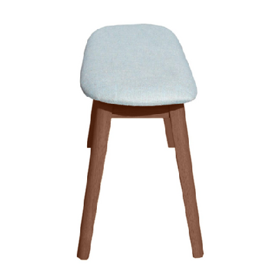 fabric linen dining kitchen bench seat wooden legs mint/walnut