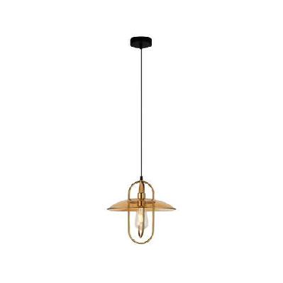 papillon pendant lamp light interior es antique brass oblong with amber glass coolie od315mm