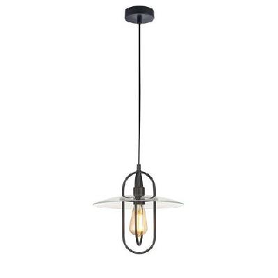 papillon pendant lamp light interior es matte black oblong with clear glass coolie od315mm