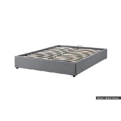 parker gas lift storage bed frame grey queen