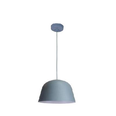 pastel pendant lamp light interior es matte blue angled dome od250mm